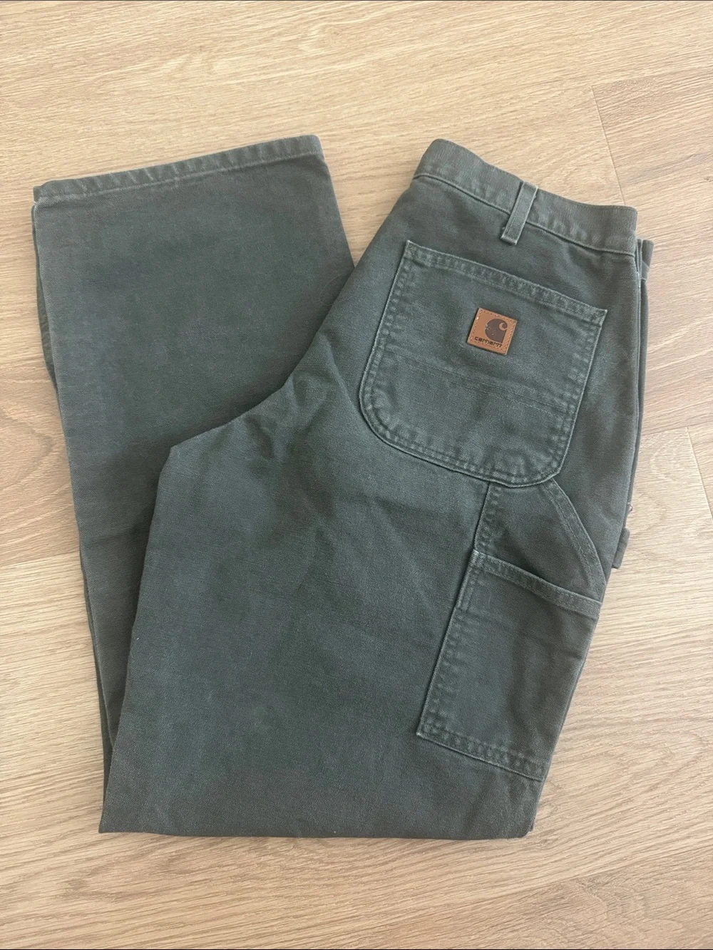 Carhartt Men’s Green Work Pants - Durable Utility Trousers 32x32